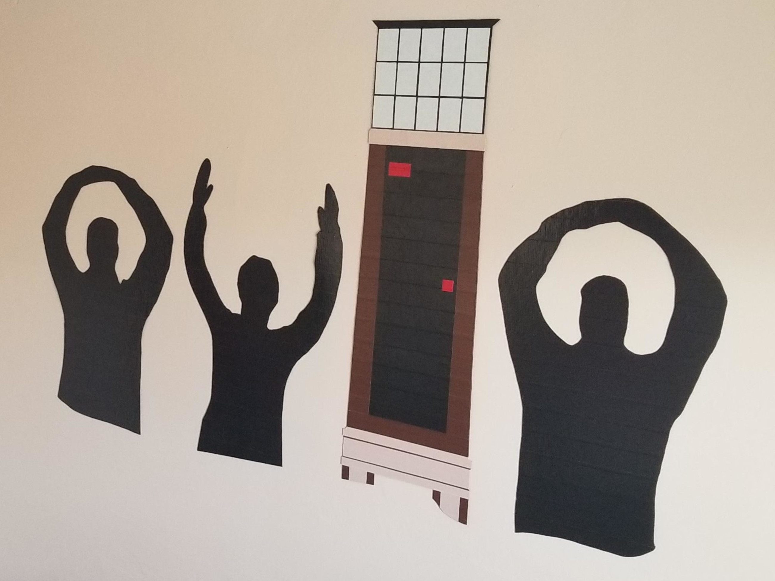 Ducttape artwork I made, featuring the Tom W Davis Clocktower.