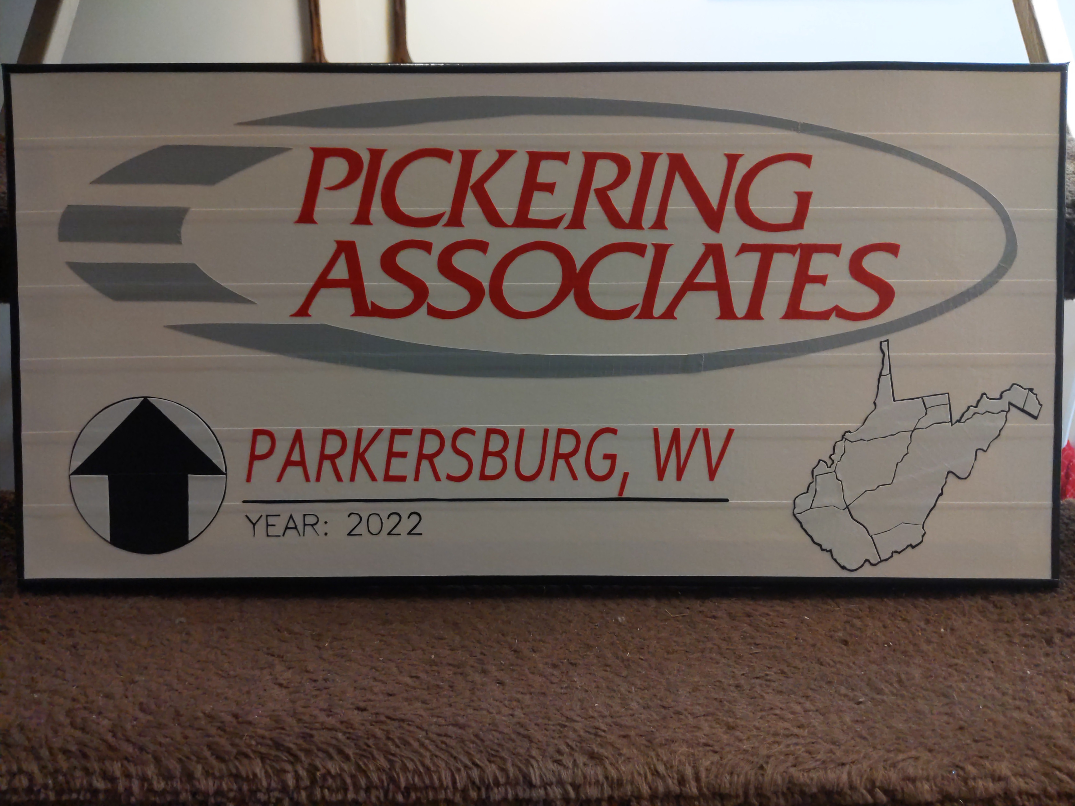 A duct tape art piece I made for my previous job.