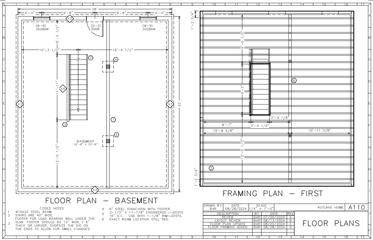 House plans sheet 1